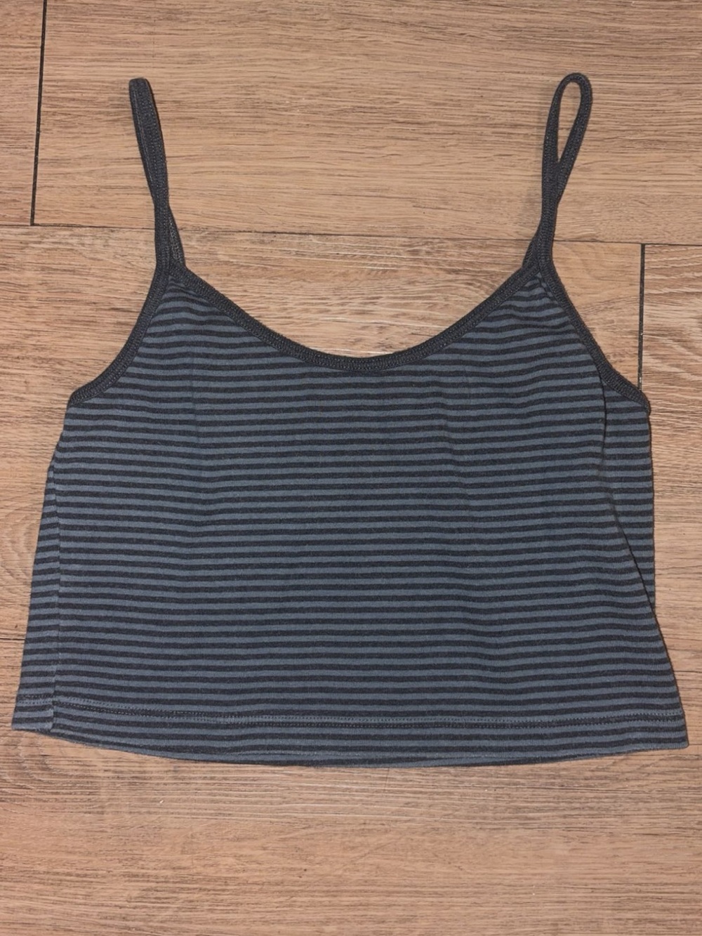 John Galt Striped Skylar Cropped Tank Top